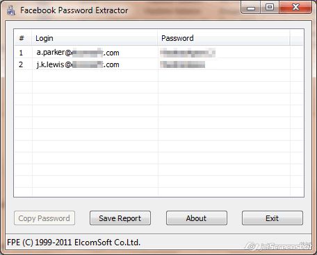 Facebook Password Extractor