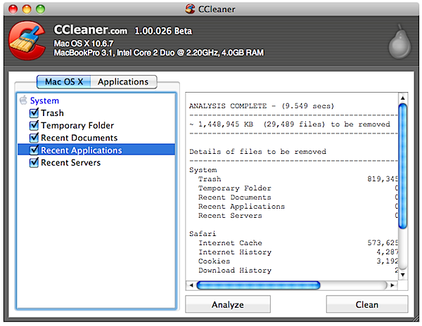 ccleaner Mac beta