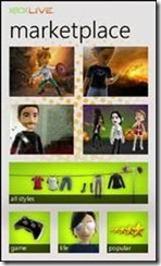 Xbox Live Extras Avatar Marketplace Windows Phone