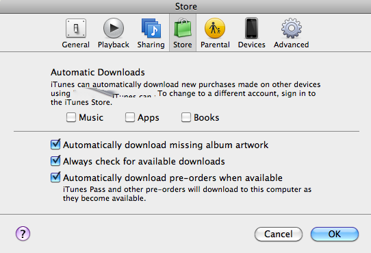 iTunes 10.3 download options