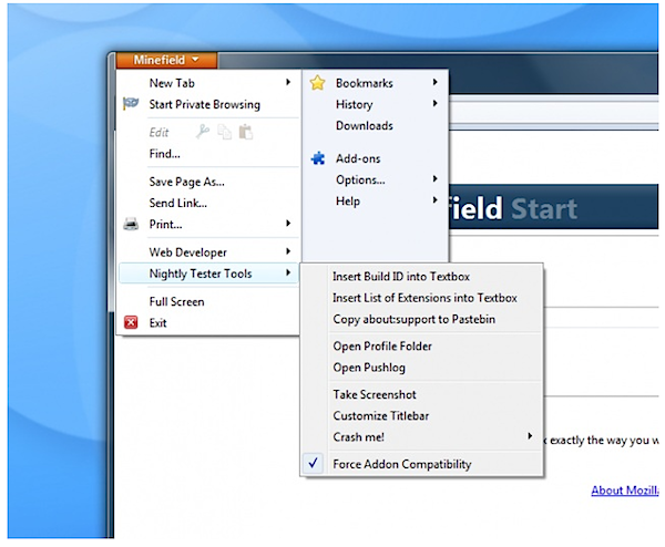 Mozilla Nightly Tester Tools