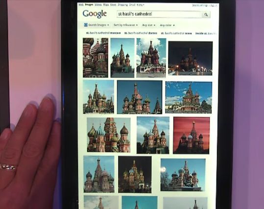 Google Image Search optimized for tablets