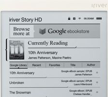 google ebooks on iriver story hd